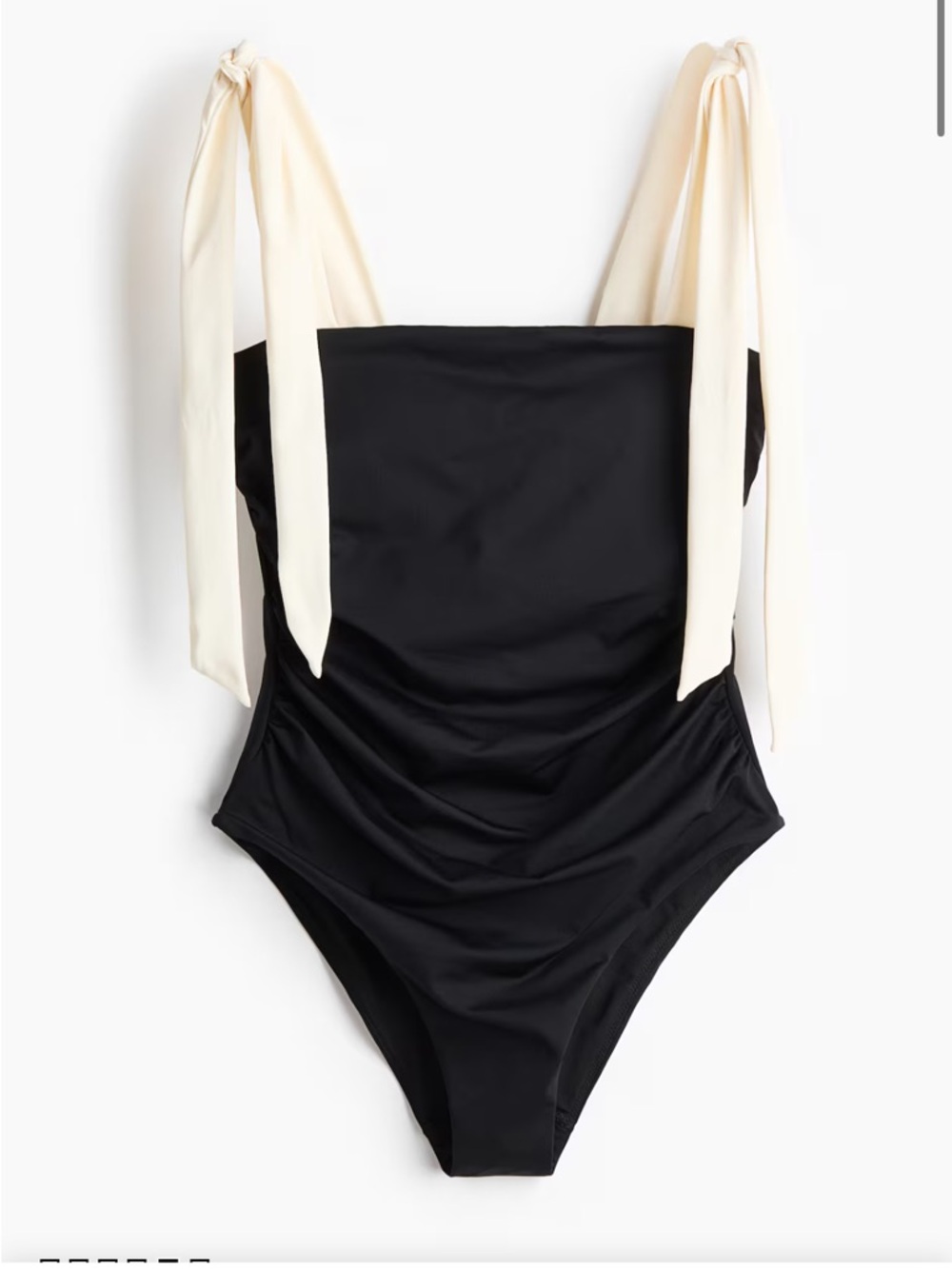 (New with Tag) H&M padded one-piece swimsuit with tie shoulder straps